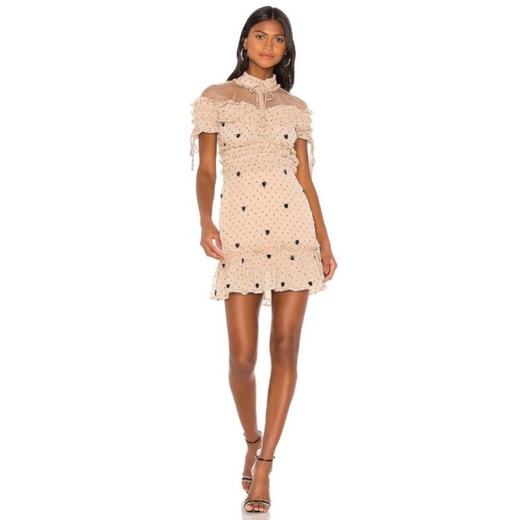 NBD “Cherry Pie” Mini Dress in Nude Black Women’s, XS size. - Picture 2 of 8